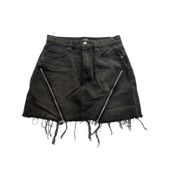 Hudson Viper Zipper Mini Skirt in Black - Picture 1 of 4